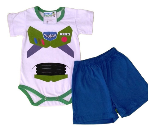 Conjunto Bebe Body Short Buzz Woody Toy Storyy Personajes