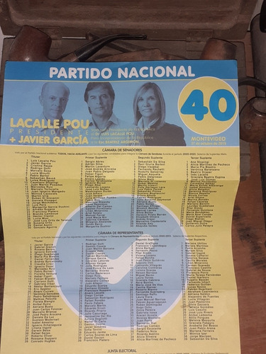 Elecciones Nacionales 2019 Lista 40 Partido Nacional