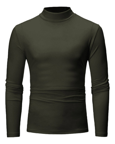 Sudadera Casual De Cuello Medio Liso Para Hombre