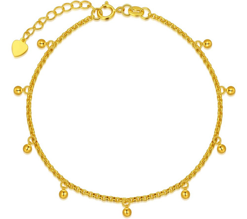 Sisgem Pulsera De Oro Real De 18 Quilates Para Mujer, Pulser