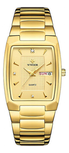 Relógio Wwoor Masculino Classic Luxo Quartzo - Gold