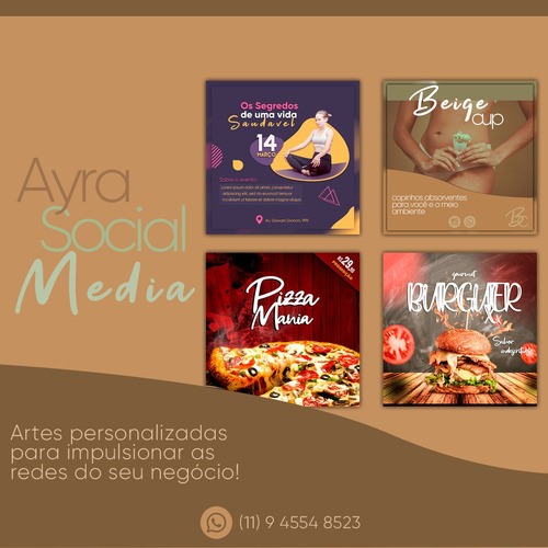 Imagem 1 de 7 de Pacote 10 Artes Para Redes Sociais