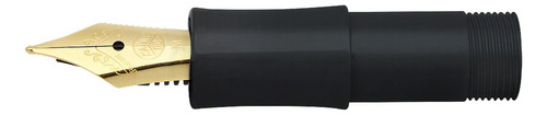 Pluma De Repuesto Kaweco Nib Cuerpo Negro Con Rosca Tinta Plumín Dorado Exterior Bb- Extra Grueso