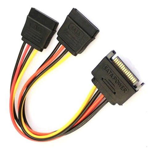 Cable Sata Macho A Sata X 2 Hembra Riser Fuente Hd