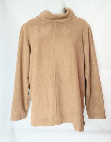 Blusa De Cuello Alto Liz Claiborne Sucede Camel Talla M