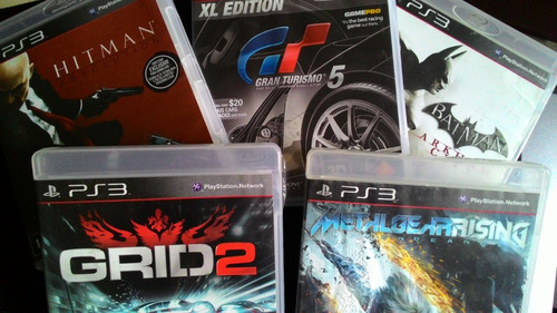 Jogo Ps3 Gt 5, Hitman,metalgear, Grid 2 E Batman Arkhancity 