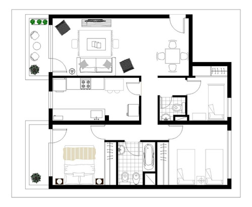 Venta Departamento 3 Ambientes Con Dependencias Palermo