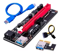 Comprar Riser Mineria Pci Express 1x A 16x Para Mas Tarjetas Grafica Color Rojo