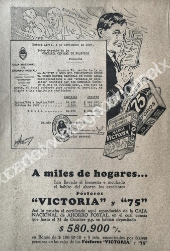 Cartel Retro Fosforos Vitoria, Años 20s /raro