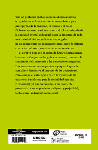 El Punto Ciego, De Daniel Goleman. Editorial Debols!llo, Tapa Blanda En Español, 2016