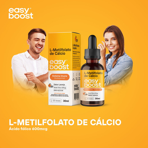 L-metilfolato De Cálcio Easy Boost Vitamina B9 Kit 2x 60ml