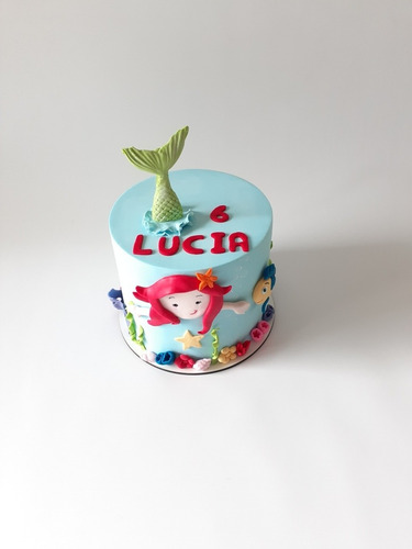 Torta Sirena La Sirenita Artesanl Cumpleaños