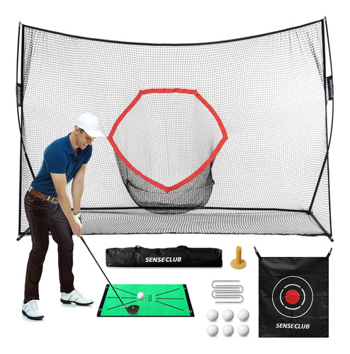 Red De Golf Senseclub Para Practica De Swing + Accesorios 