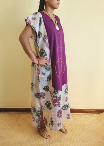 Imagem 4 de 6 de Vestido Kaftan Feminino Tecido Joli