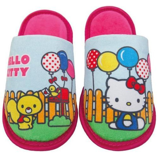 Pantufa Chinelo Hello Kitty Festa - 27/28 - Rosa E Azul