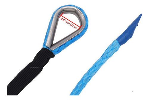 Cuerda Cable Línea Cabrestante 6mm 15m 7700lbs Para Atv Utv