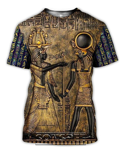Playera Impresa En 3d Con Símbolos Del Antiguo Egipto