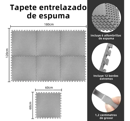 Tapete Para Gimnasio Con Cuadros De Entrelazado Con