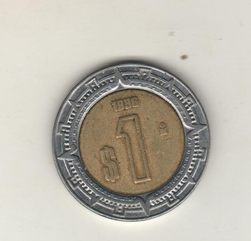 Mexico Moneda Bimetálica De 1 Peso Año 1996 Km 603 - Xf