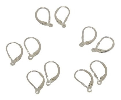 Brisuras De Plata 925 - Fornituras Para Armar Aros X 5 Pares