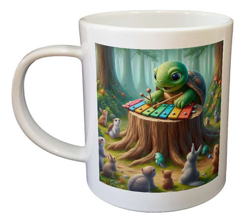 Taza Plastico Tortuga Tocando El Xilófono Musica M2