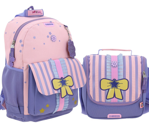 Kit Mochila Lonchera Lapicera Chenson Gurlic Hg70387-p Rosa Mochila Lonchera
