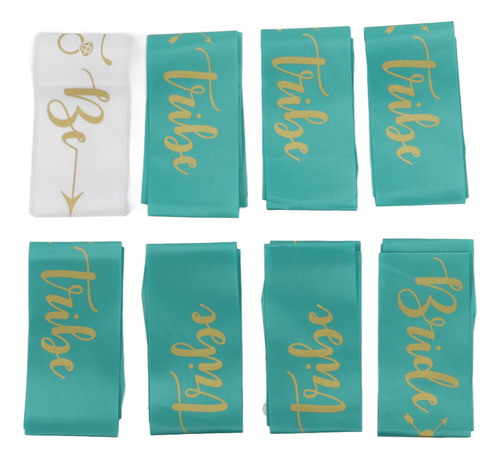Juego De 8 Fajines Para Novia Con Letras Doradas Para Damas