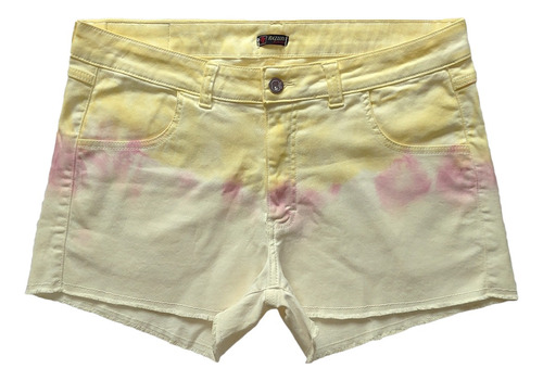 Short Jeans Feminino Tie Dye Curto Plus Size Tamanho 46 A 60