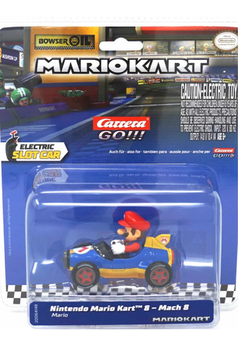 Carro Mariokart Mach 8 Carrera Go 8 Cm Escala 1:43 Original 
