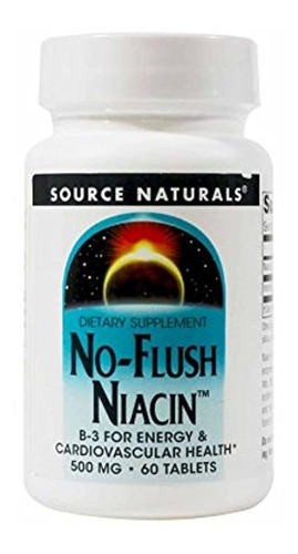 Source Naturals No-flush Niacina 500 mg Pestañas, 60 ct