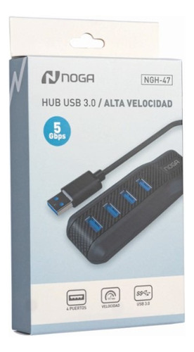 Hub Noga 4 Puertos Usb 3.0 5 Gbps Ngh-47 Multiplicador