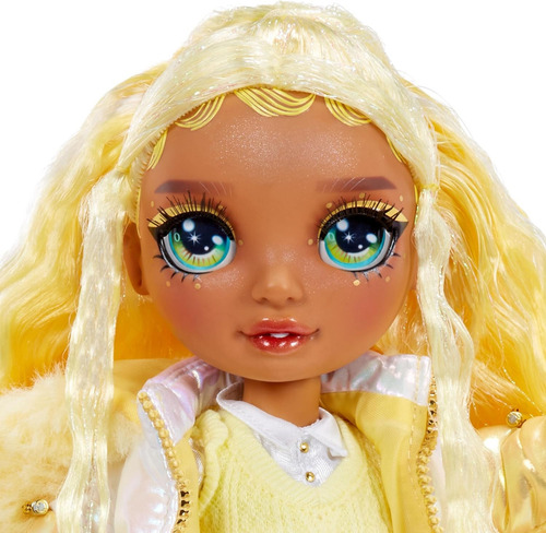 Muñeca de moda Sunny Rainbow High Winter Wonderland, 28 cm