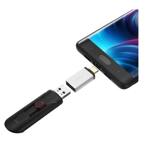 Adaptador Otg Usb 3.0 (hembra) A Usb Tipo C (macho) Color Skyway