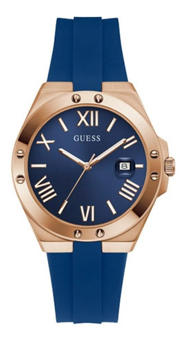 Reloj Hombre Guess Gw0388g3 Agente Oficial Sin Cargo M Color Del Fondo Azul Color De La Malla Azul Color Del Bisel Dorado Rose