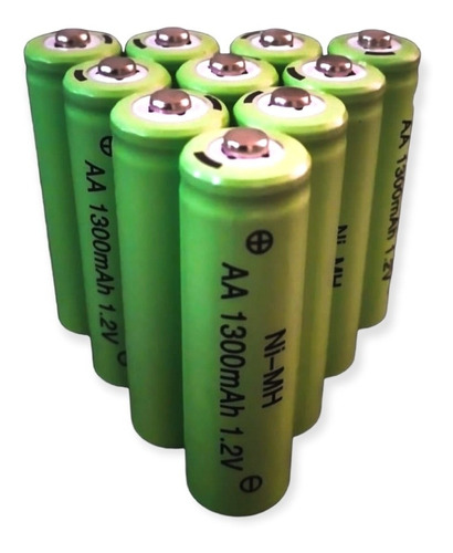 Packx 12 Pilas Baterias Aa Recargables Solares 1.2v 1300mah 