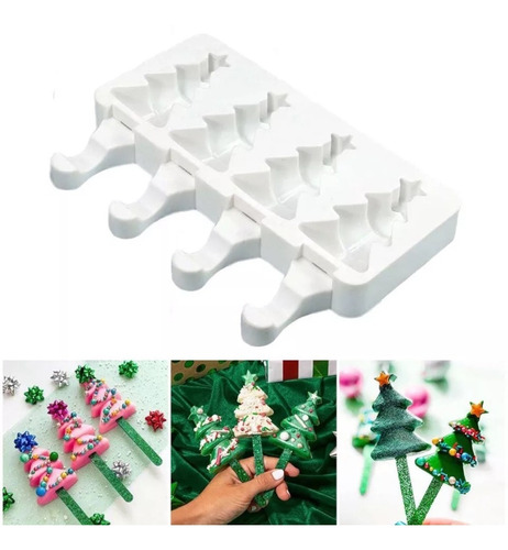 Molde Mini Paleta Árbol De Navidad