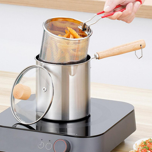 Olla Para Freír Con Tapa Freidora Casera Freidora S
