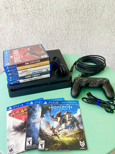 Ps4 Slim 500gb + 1 Dualshock + 9 Juegos Fisicos