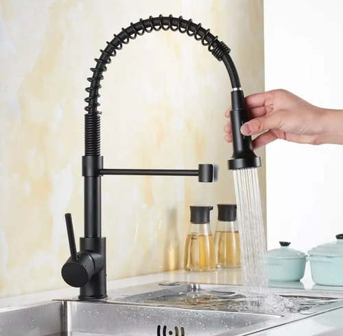 Grifo Llave Lavaplatos Monomando Cocina Extensible Flexible