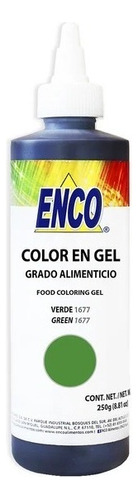 Color Gel Verde Comestible Repostería Enco 1677-250