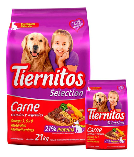 Tiernitos Carne 21 + 3 Kg + Obsequio + Envío Gratis