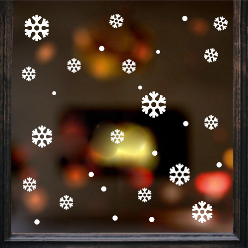 Imagen 5 de 6 de Copos De Nieve Sticker Vinil