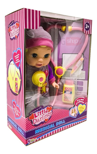 Imagen 4 de 9 de Bebe Doctor Muñeca Sonido Little Darling Pce 3494 Bigshop