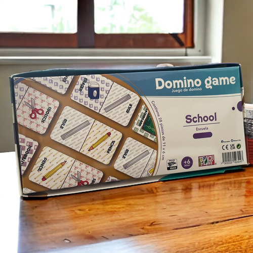 Juego De Dominó Didáctico De La Escuela En Inglés Teach Play