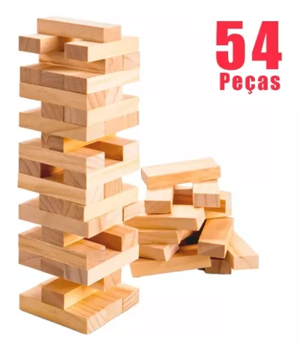 Kit 3 Jogos Uno + Dominó E Caiu Perdeu Torre Jenga Presente