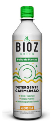 Detergente Bioz Capim Limão 600ml