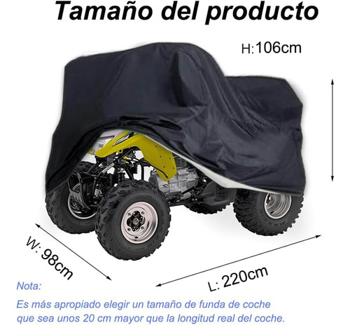 Resistente Protector Cuatrimoto Revestimiento Funda Forro