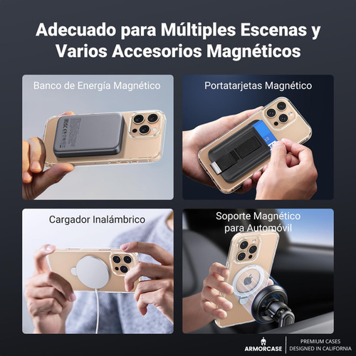 Qw Funda Para iPhone 16 Pro Max Magsafe Protector Camara Armor