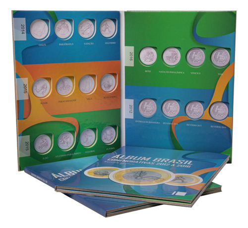 2 Álbuns Porta Moedas Colecionador Rio 2016 Olímpiadas