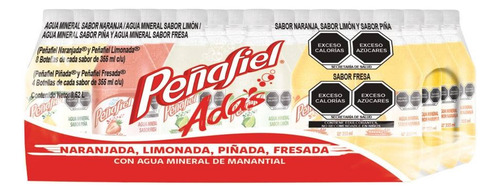 Agua Mineral Con Jugo Peñafiel Adas 24 Pzas 355 Ml Surtidos